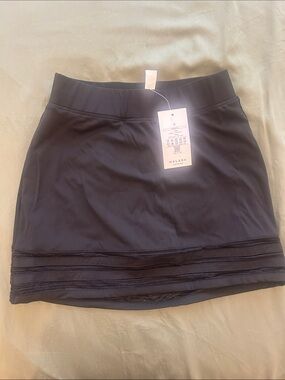 HALARA Black Mini Skort with Layered Mesh Hem
